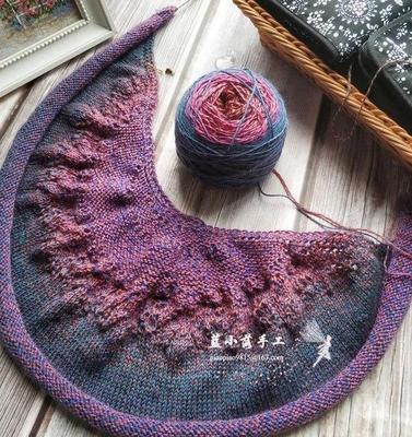 秋冬必備披肩,手把手教你織,棒針編織云彩一樣的圍巾,附圖解