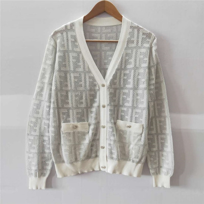 2020秋季新款V領(lǐng)寬松長(zhǎng)袖開衫上衣毛衣針織衫女
